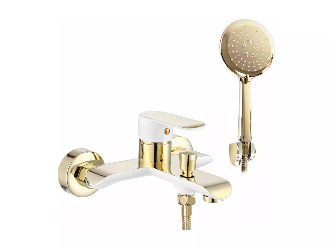 Robinet De Baignoire Rea My1805-3Wg Bloom White/Gold