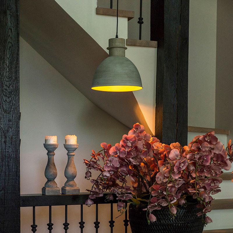 Smart hanglamp grijs 30 cm incl. wifi A60 lichtbron - Dory