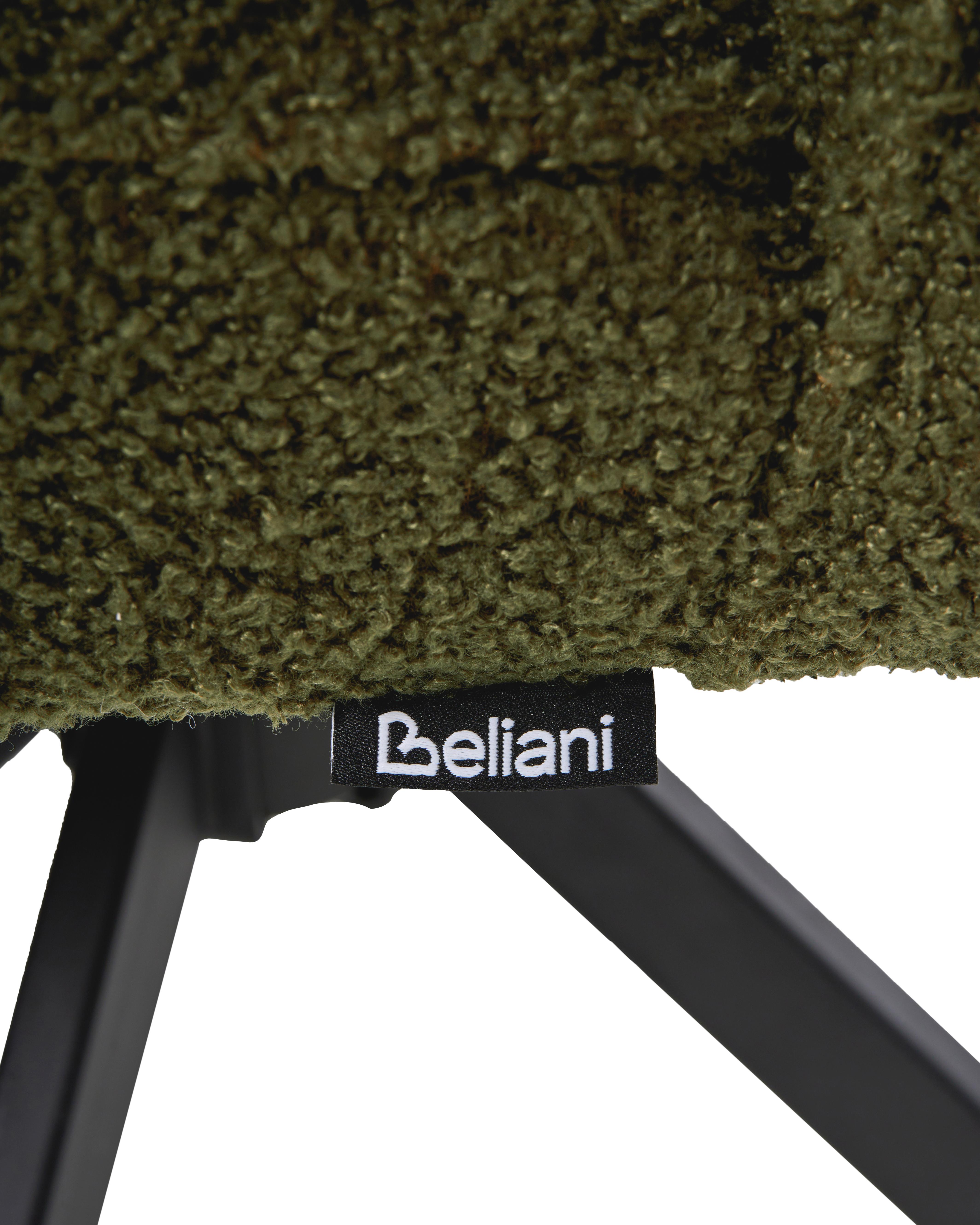 Set van 2 eetkamerstoelen draaibaar RYAN Bouclé Groen