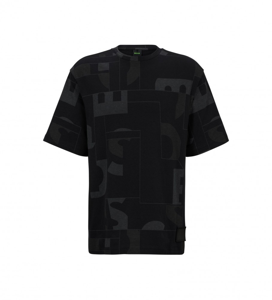 Camiseta BOSS Timono Lotus, preta