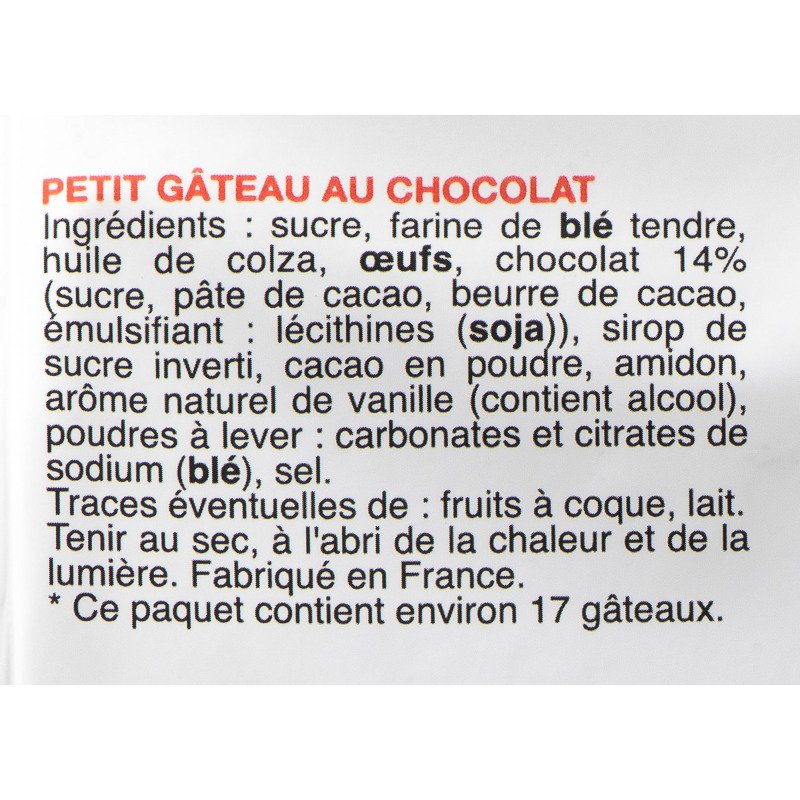 Petits muffins au chocolat Bonne Maman - Sachet de 235 g