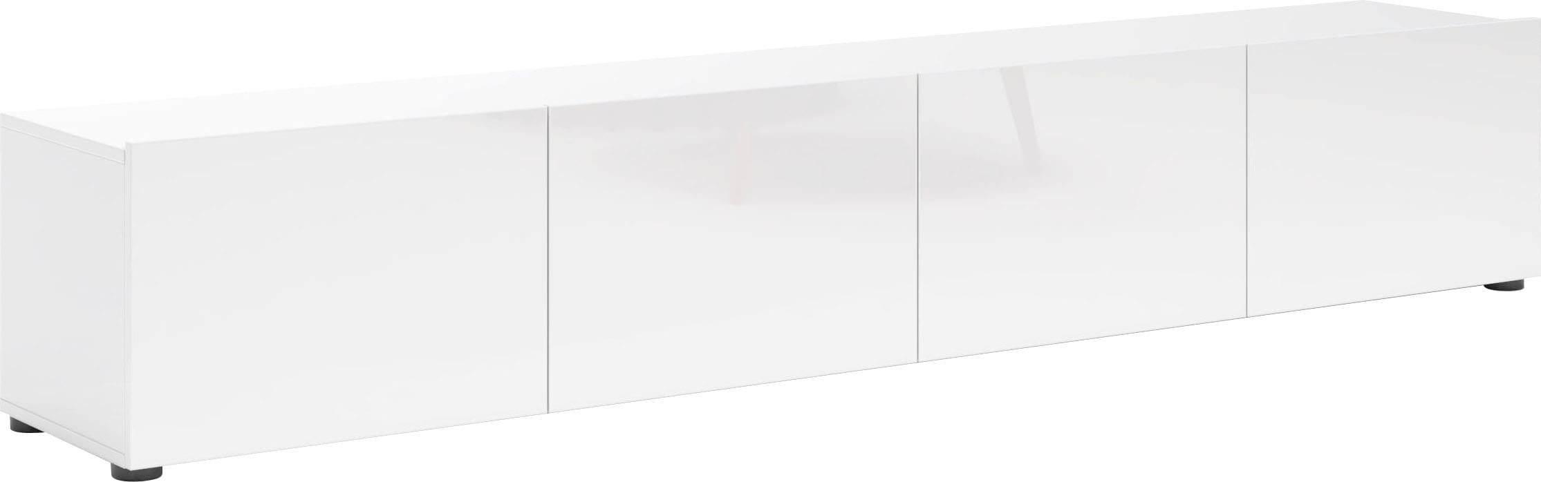 INOSIGN Lowboard »Mister, TV-Board, TV-Bank, TV-Kommode, TV-Möbel« mit 4 Klappen, komplett Hochglanz Lackiert, Breite 225 cm