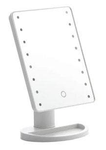 Justerbart sminkespeil med LED Hvit