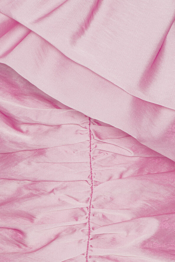 ROTATE Birger Christensen Sheer Stain Ruffle Dress Cameo pink