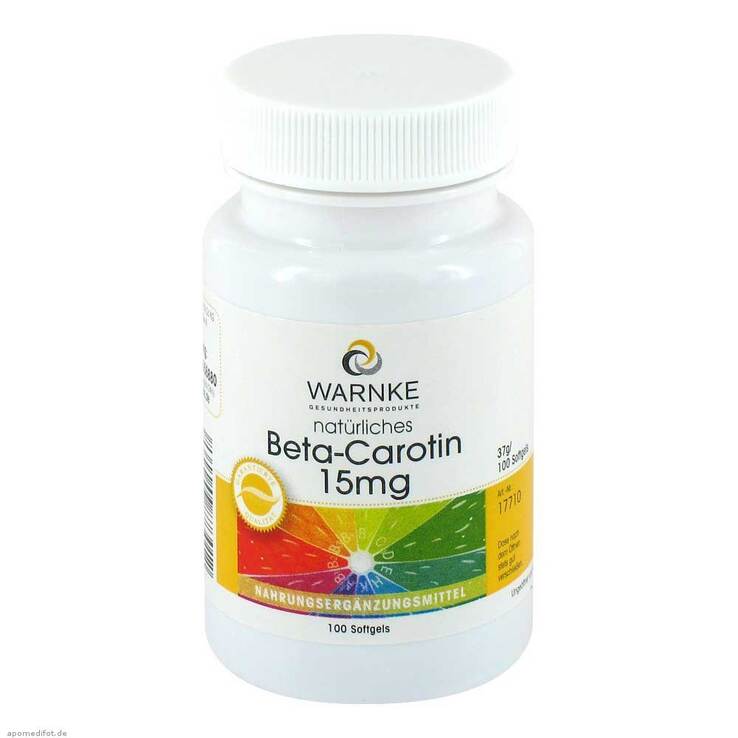 Beta Carotin Kapseln 15 mg natürlich, 100 St