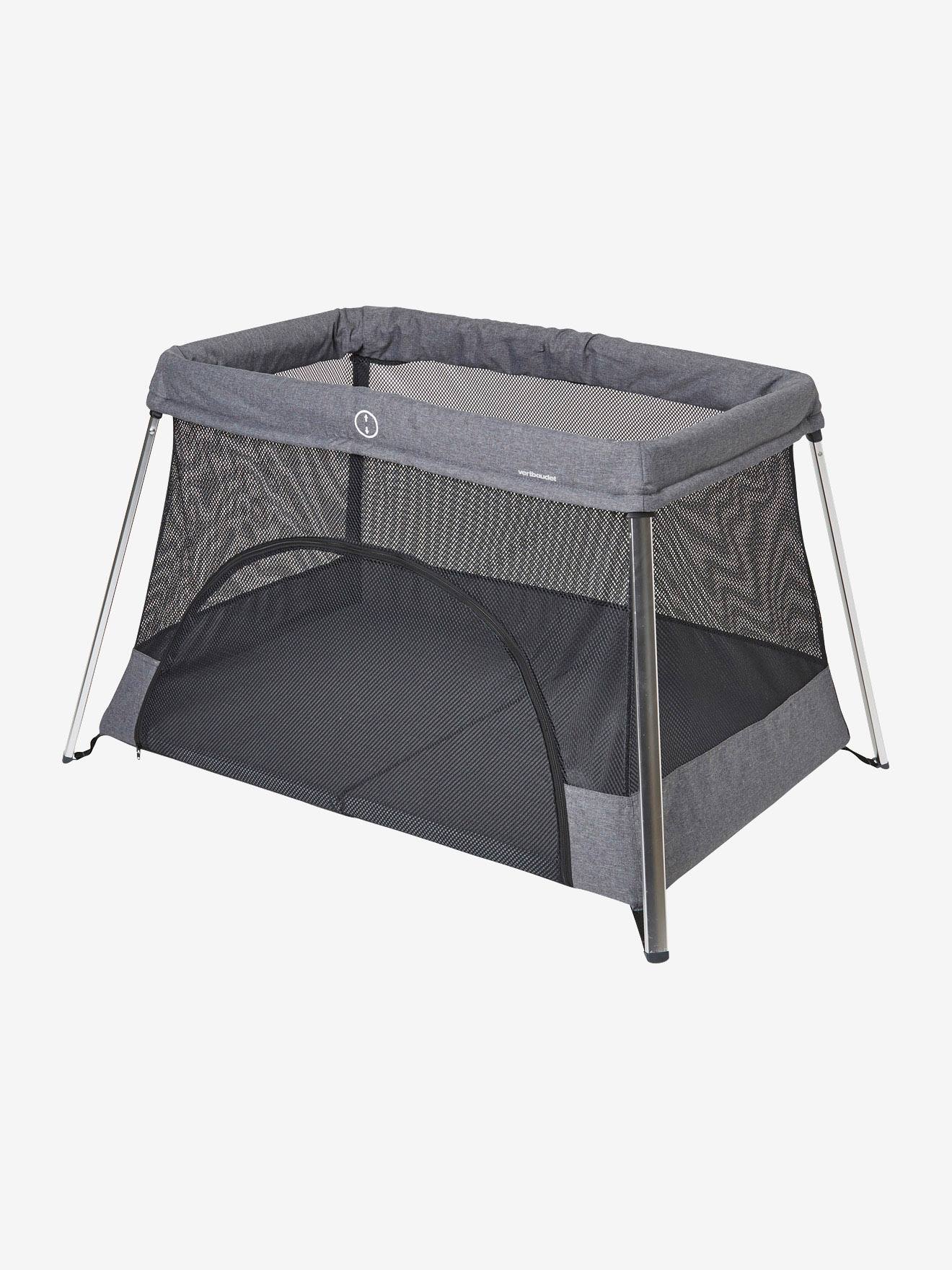 Berço dobrável Vertbaudet Lightbed, muito leve, tamanho médio, cinza mesclado