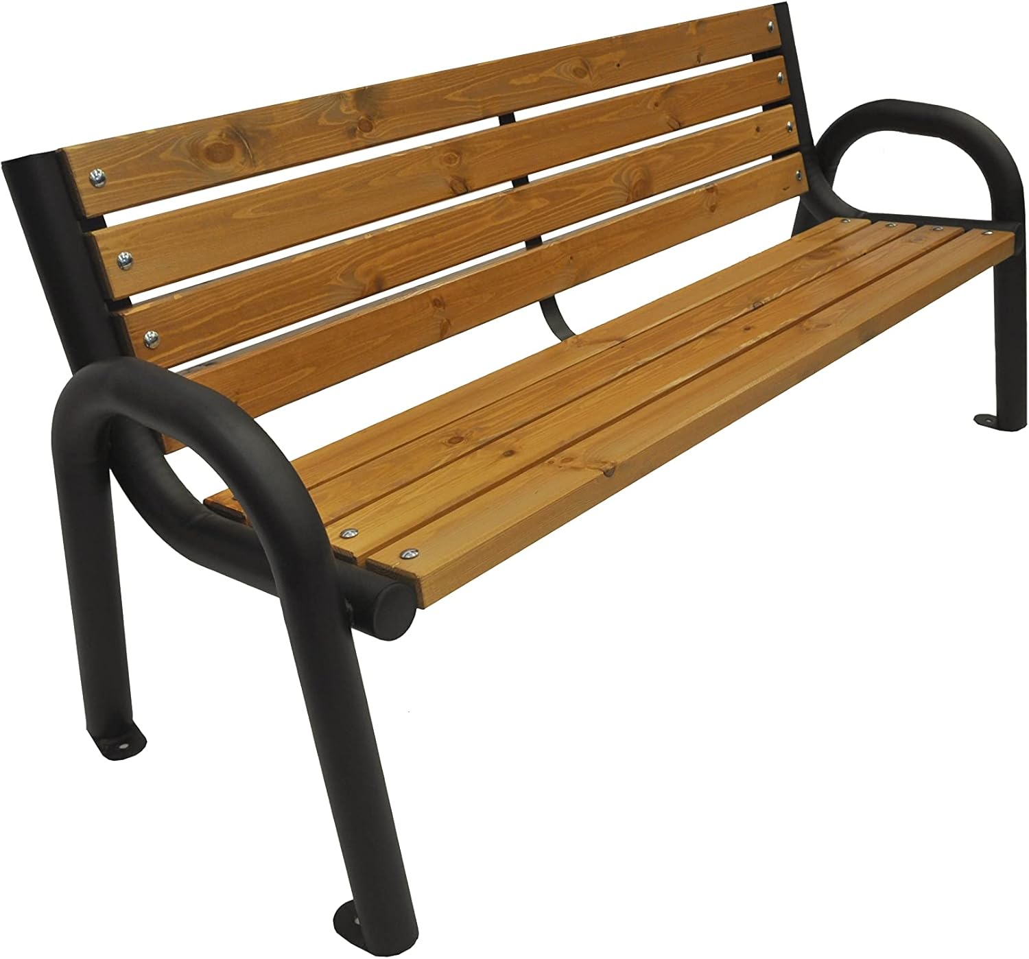 Gartenbank, Parkbank Holz - Gartenmöbel, Outdoor Bank mit 350kg Tragfähigkeit - Sitzbank Wetterfeste, Design Skandinavische (Primario Helle Eiche, 175 cm - Gesamtlänge der Bank, CE)
