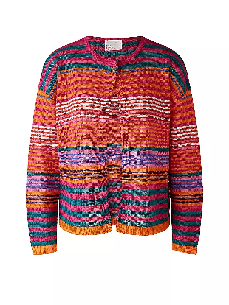 OUÍ Leinen Strickjacke bunt