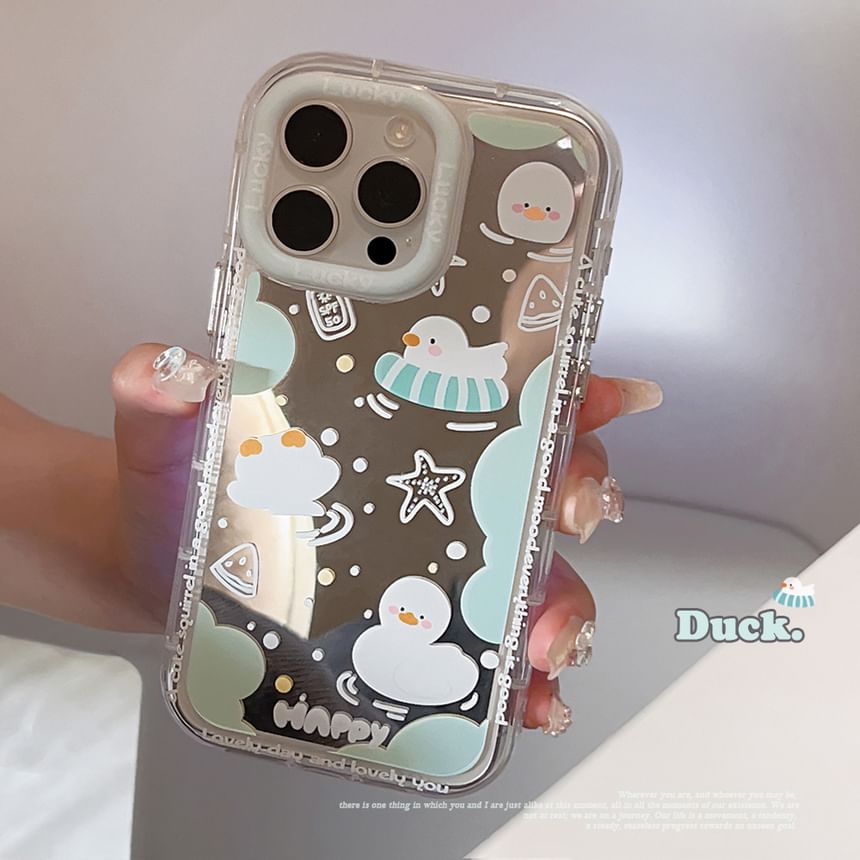 Rockit - Eend Gespiegeld Telefoonhoesje - iPhone 15 Pro Max / 15 Pro / 15 Plus / 15