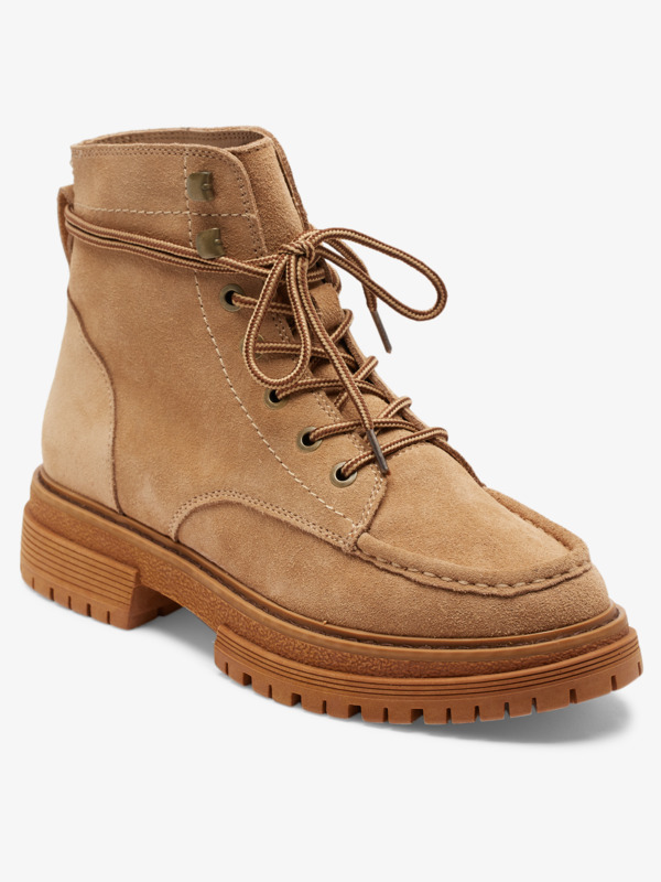 Work It Bottines à lacets Beige Femme