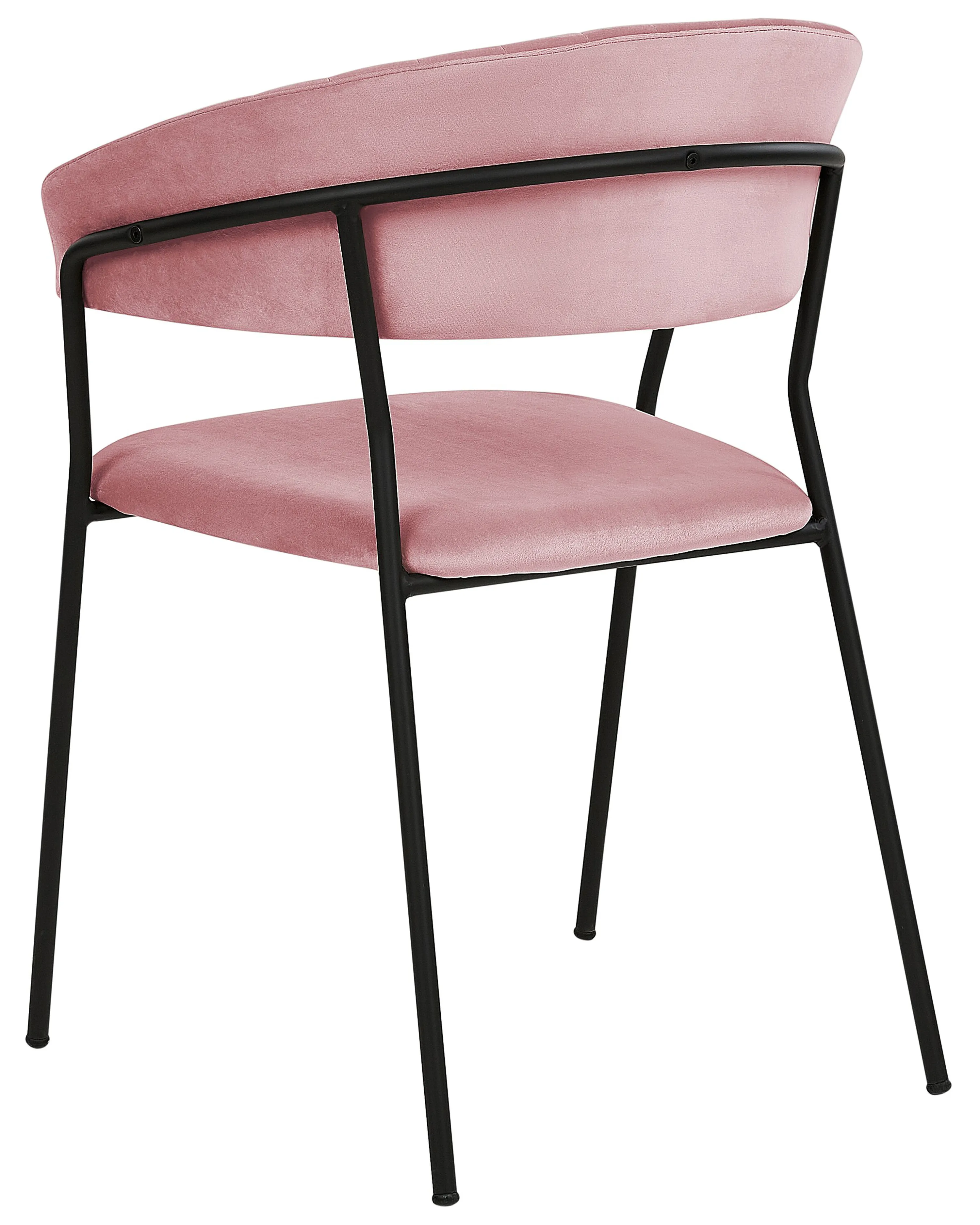 Set van 2 eetkamerstoelen MARIPOSA Fluweel Roze