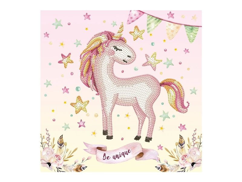 Diamond Dotz Bastelset Diamond Painting Einhorn «be unique» Kreatives Komplettset