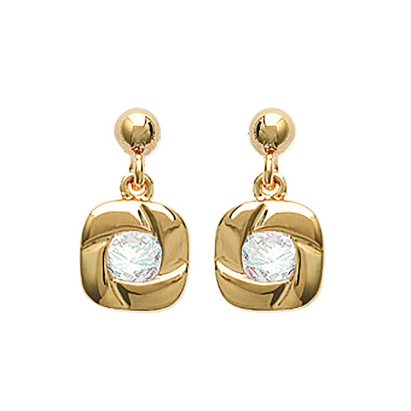 Boucles d'oreilles Femme - Plaqué Or - Oxyde de zirconium