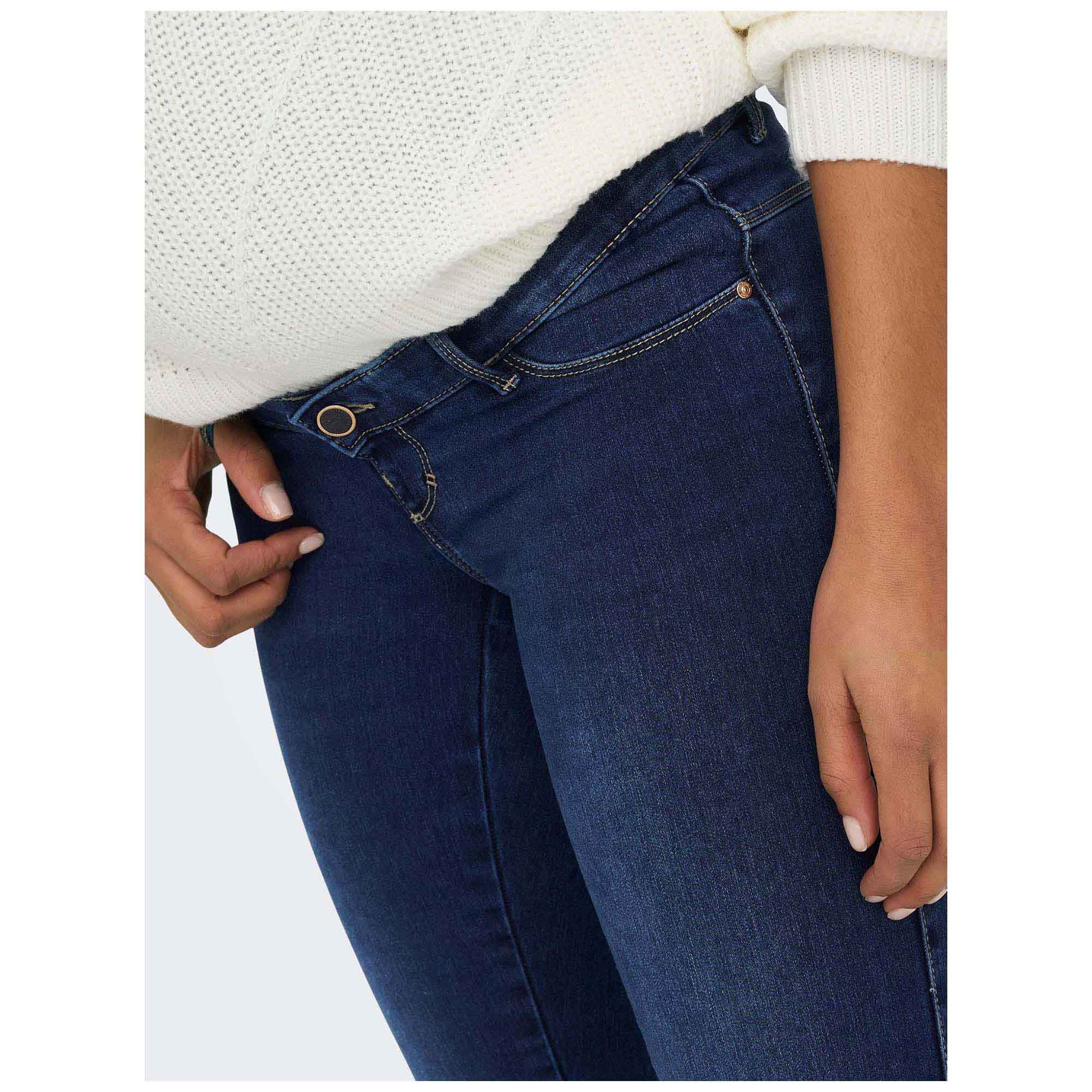 ONLY zwangerschapsjeans lang effen denim