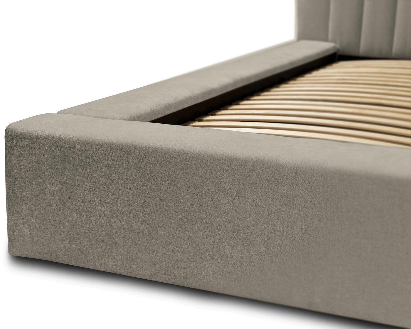 Trae Mobler Como140 x 200 cm Gestoffeerd Bed Taupe