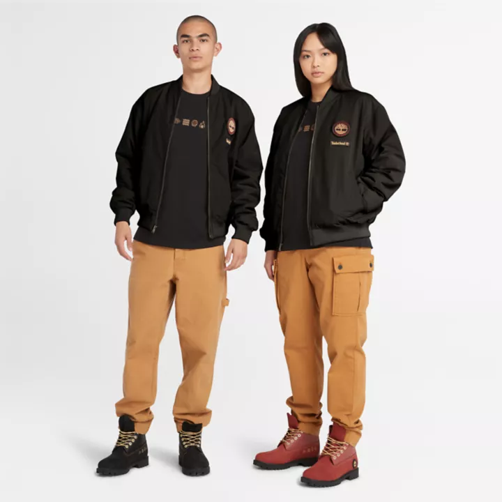 Veste bomber unisexe à écusson Lunar New Year en noir