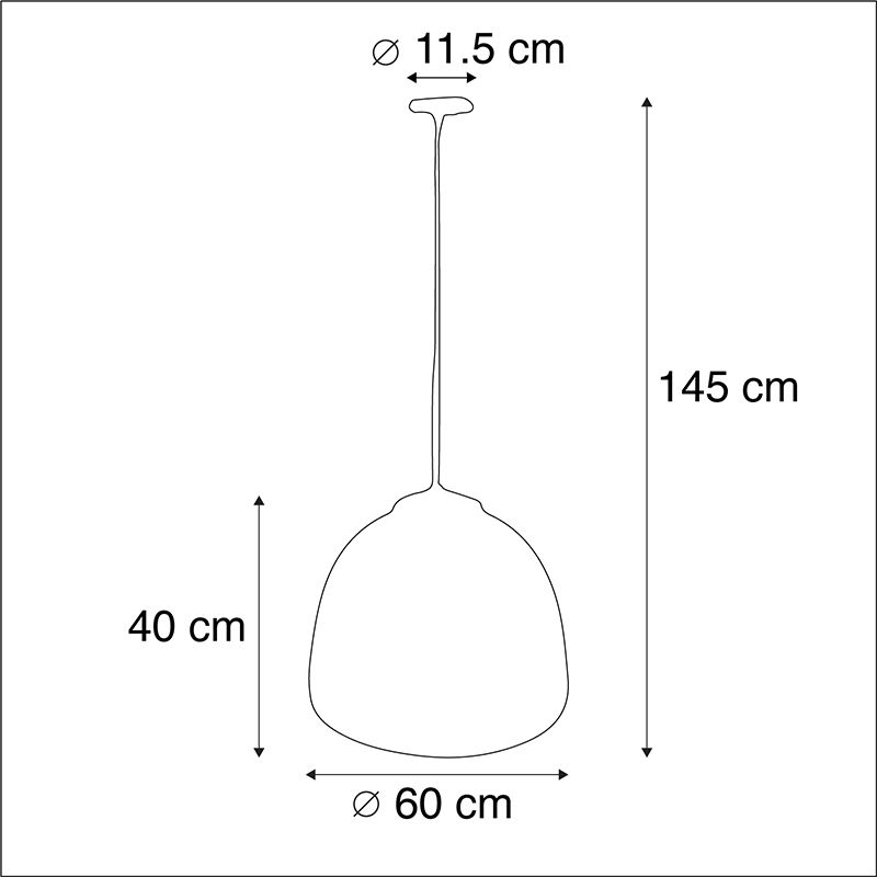 Industriële hanglamp antiek bruin 60 cm - Hoodi