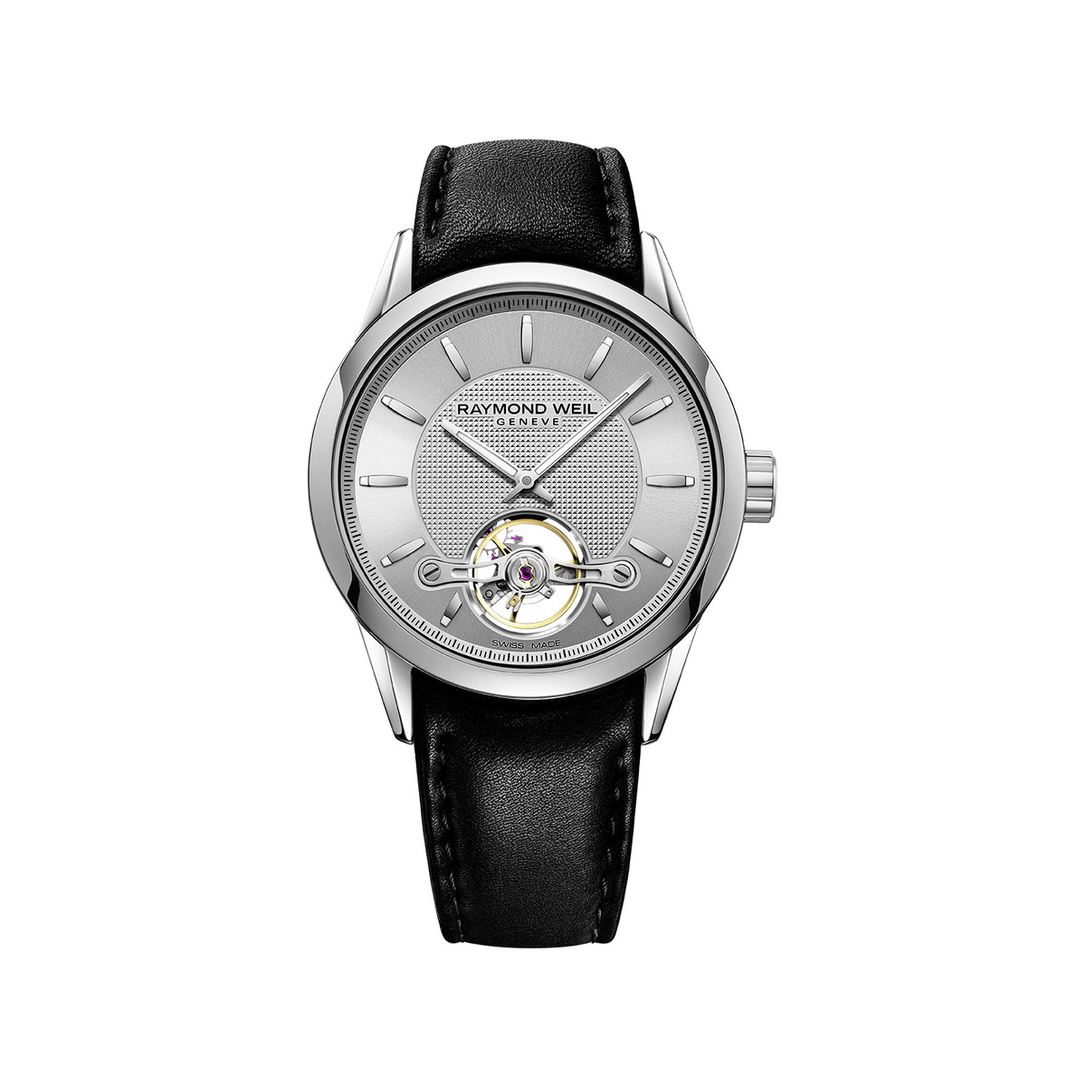 Montre Raymond Weil Freelancer homme cuir noir