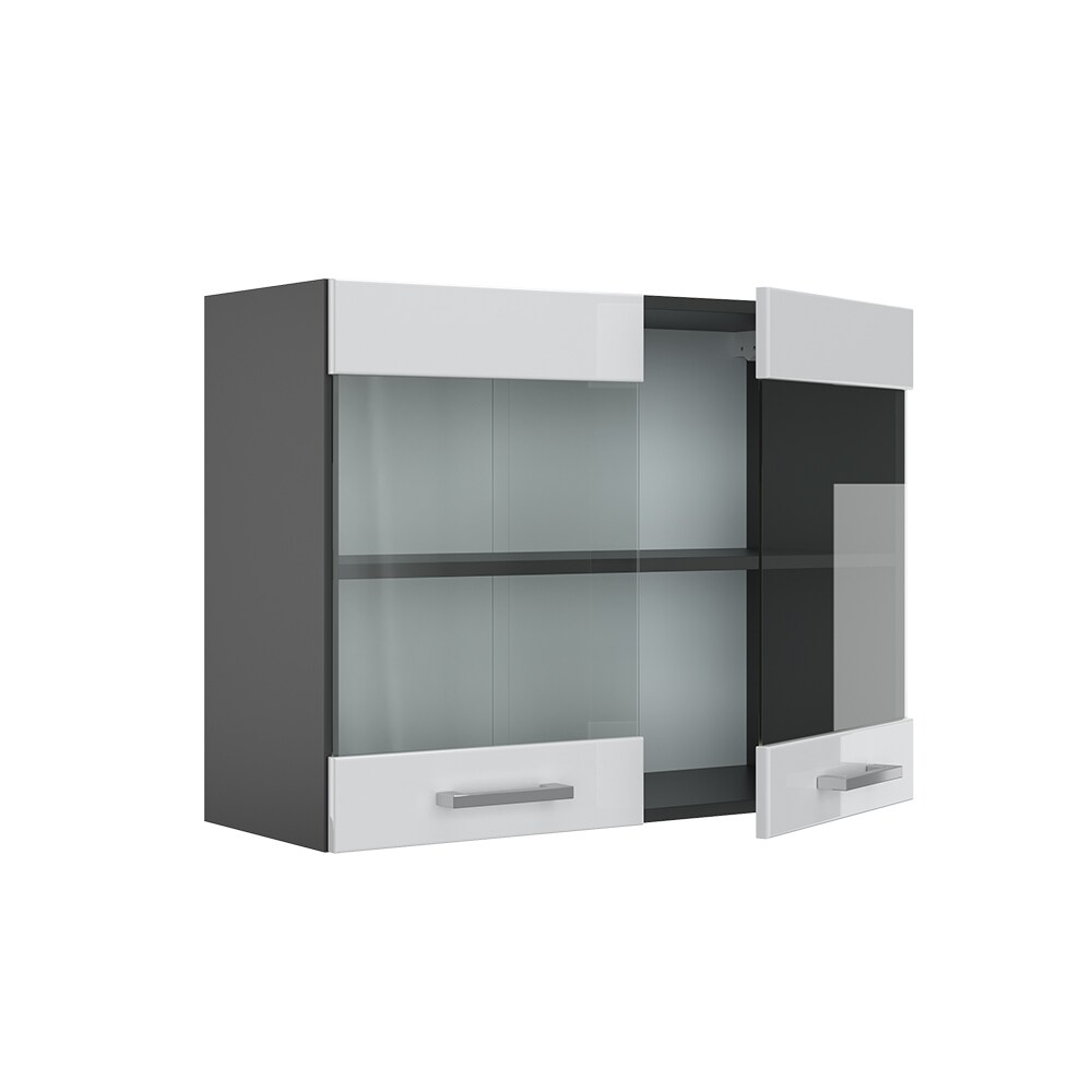 VICCO Küchenschrank Hängeschrank Hängeglasschrank 80 cm R-Line Anthrazit