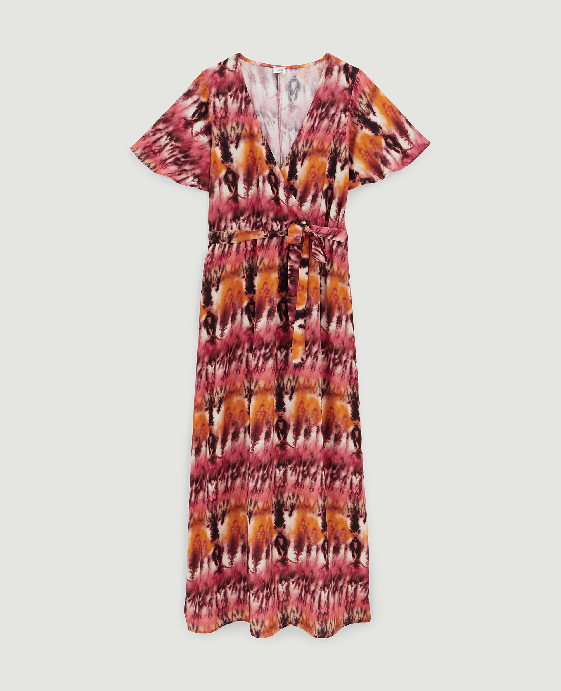 Robe longue encolure croisée - Rouge