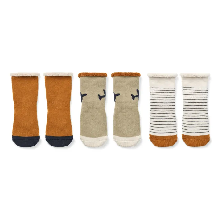 Liewood Lot 3 Chaussettes Antidérapantes Eloy | Camel