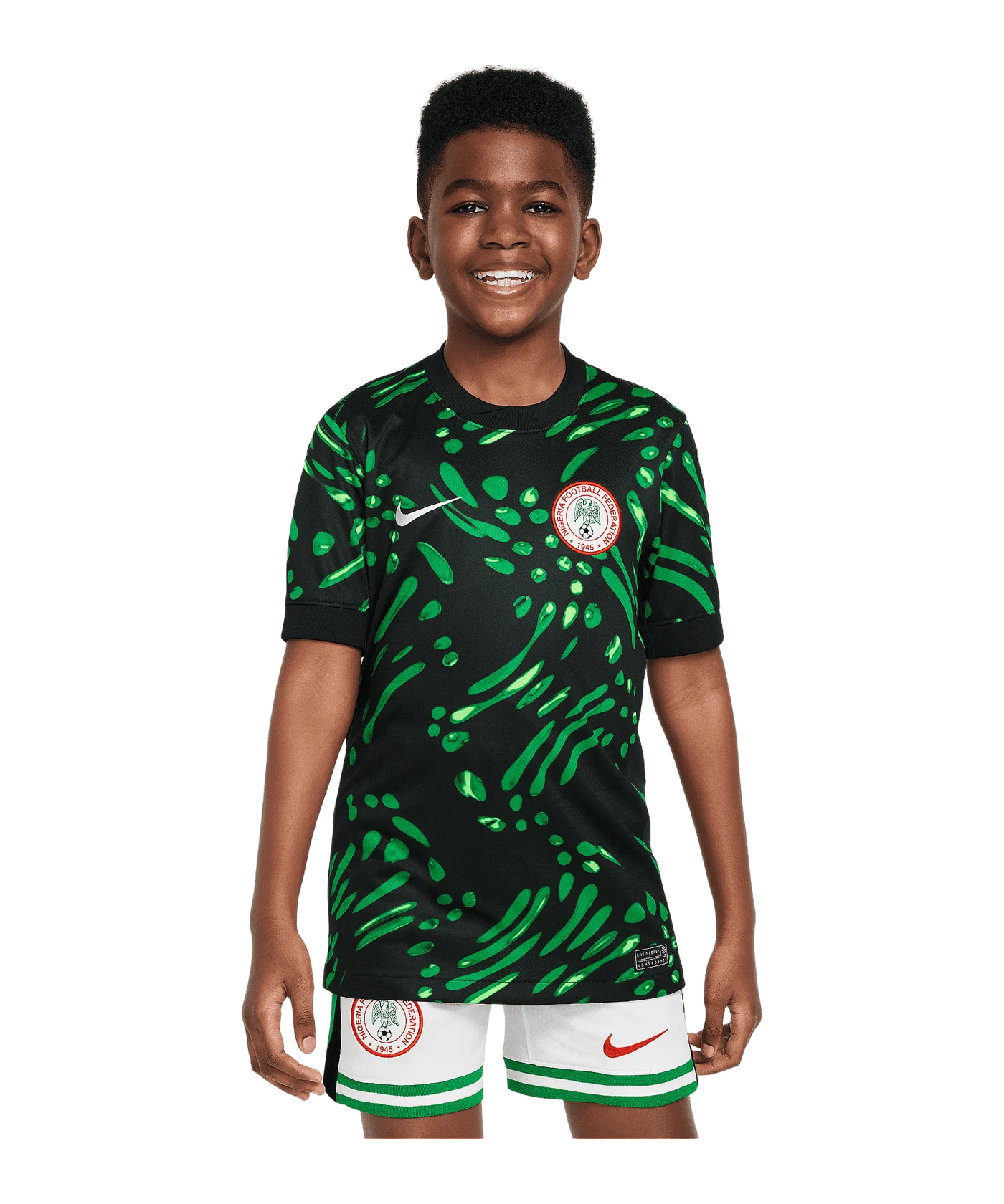 Nike Nigeria Trikot Away 2024 Kids Schwarz F010