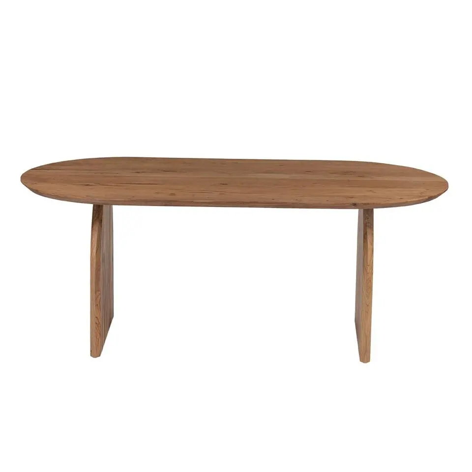 Eettafel Ovaal 240cm - Naturel - Mangohout - Eettafel Daan