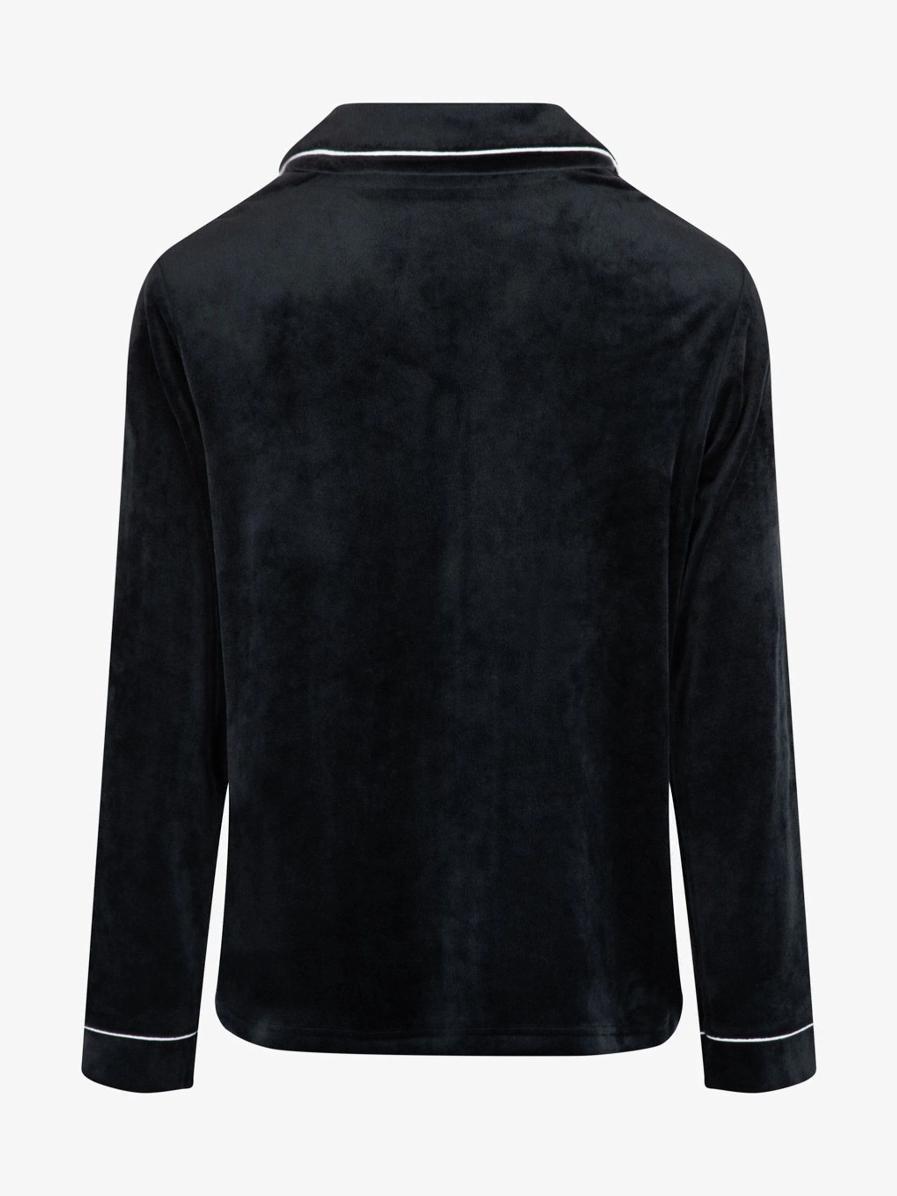 Zwart - The Little Tailor luxe kerstpyjama van zacht aanvoelend velours