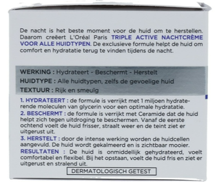 L'Oréal Paris Triple Active Nachtcreme 50ML