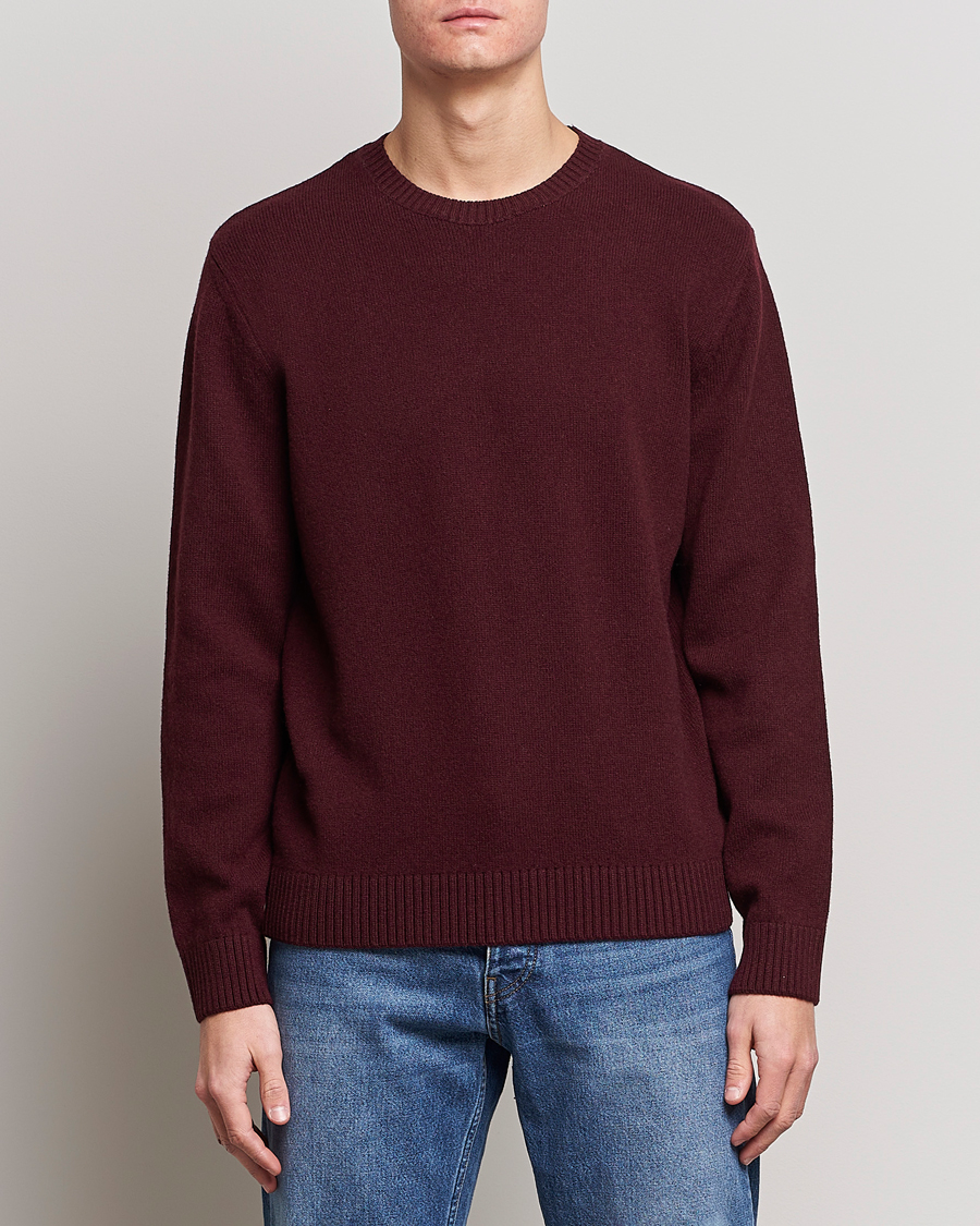 Colorful Standard Classic Merino Wool Crew Neck Oxblood Red