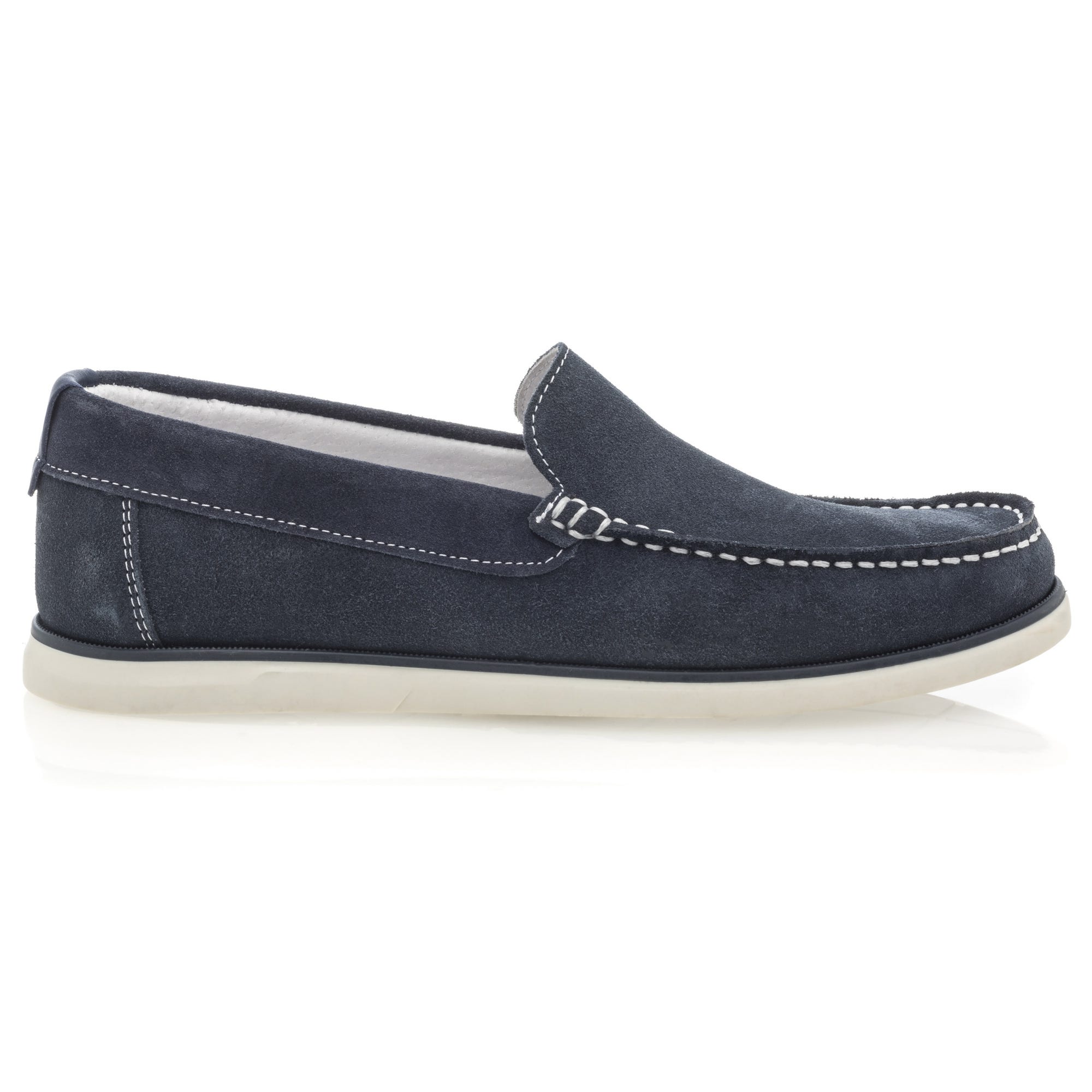Chaussures bateau Homme en cuir jeans