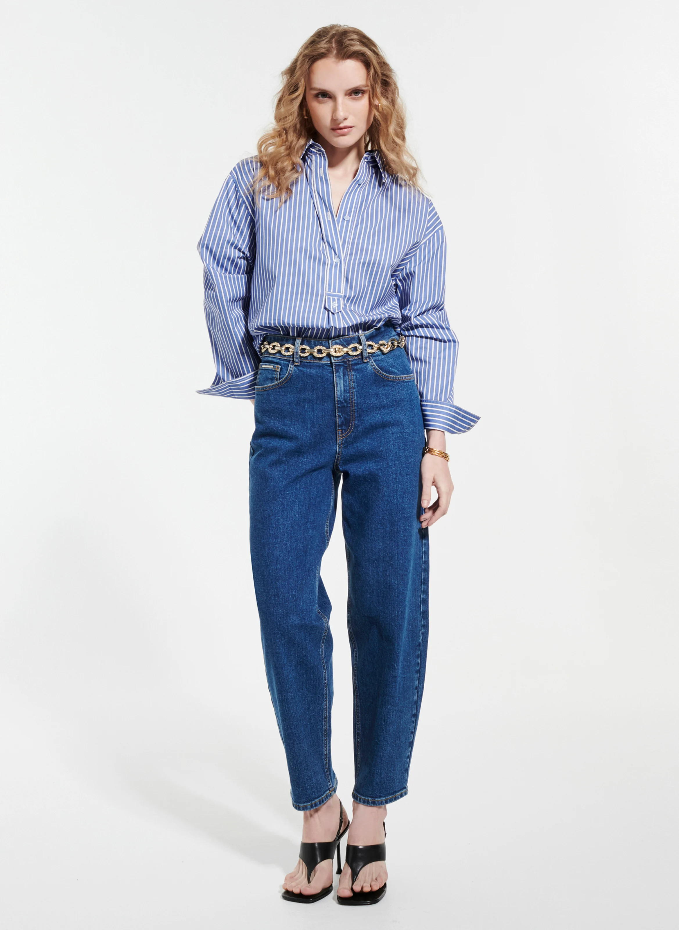 CASABLANCA - Chemise rayée en coton | Bleu