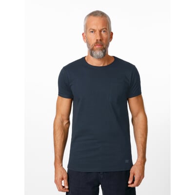 Herren-T-Shirt Baumwolle, Dunkelblau