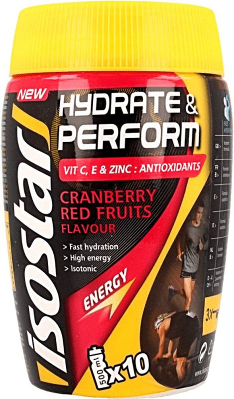 Isostar | Hydrate & Perform | Cranberry | 10 x 500ml | Isotone Sportdrank
