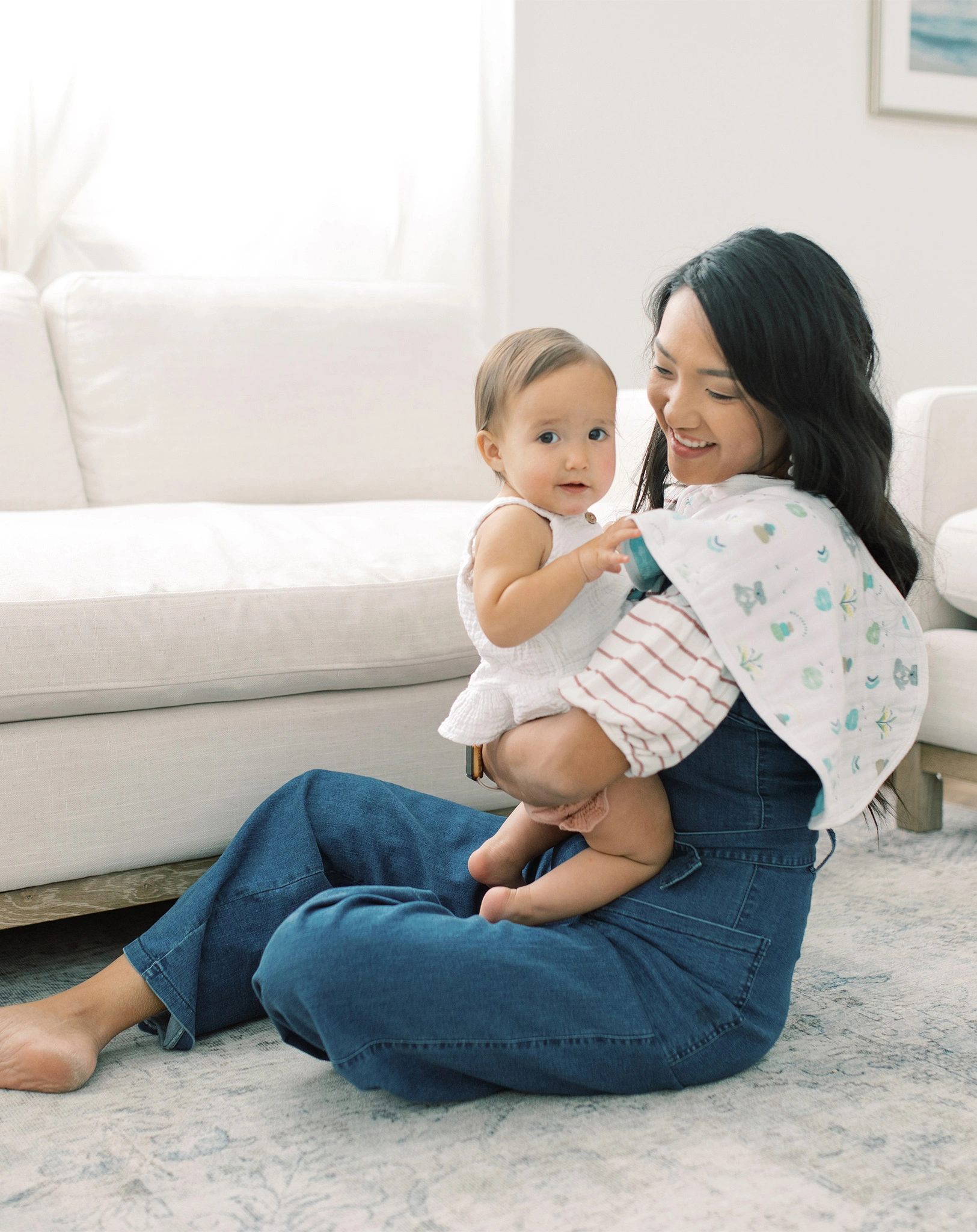 Lätzchen BURPY BIB – NOW + ZEN 2er-Set in mint/weiß