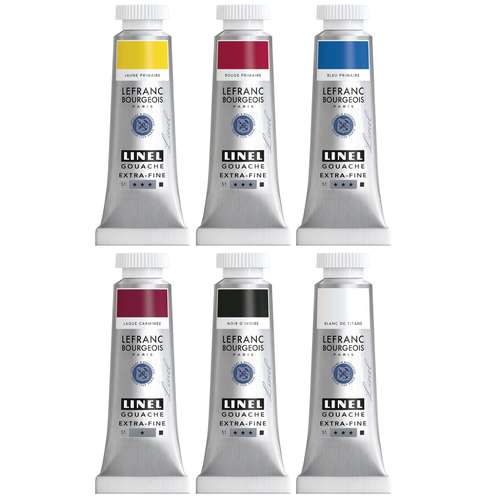 LEFRANC & BOURGEOIS LINEL Gouache extra-fine, Primärfarben-Sets