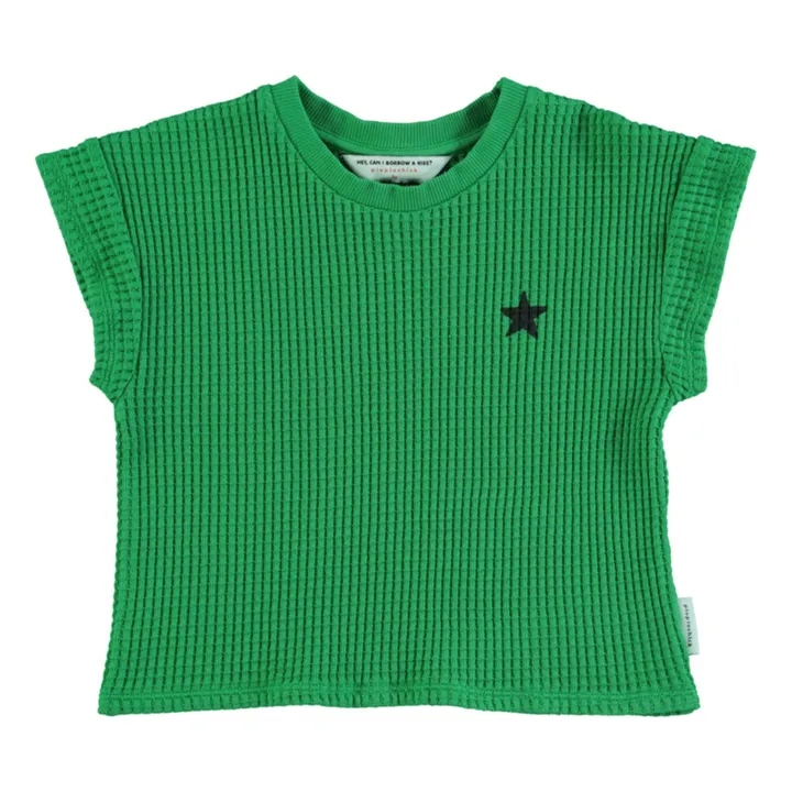 Piupiuchick T-Shirt Gaufré Logo Coton Bio | Vert