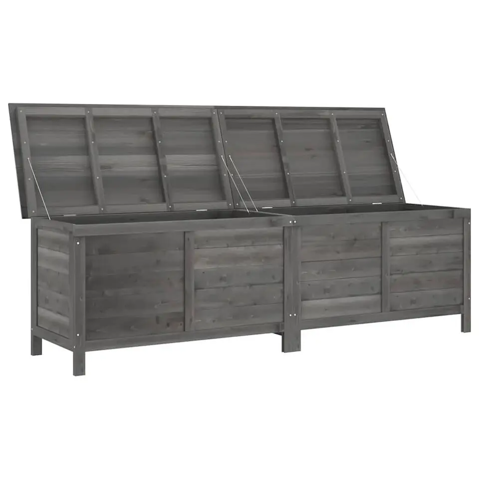 vidaXL - Tuinbox - Antraciet - Bewerkt hout
