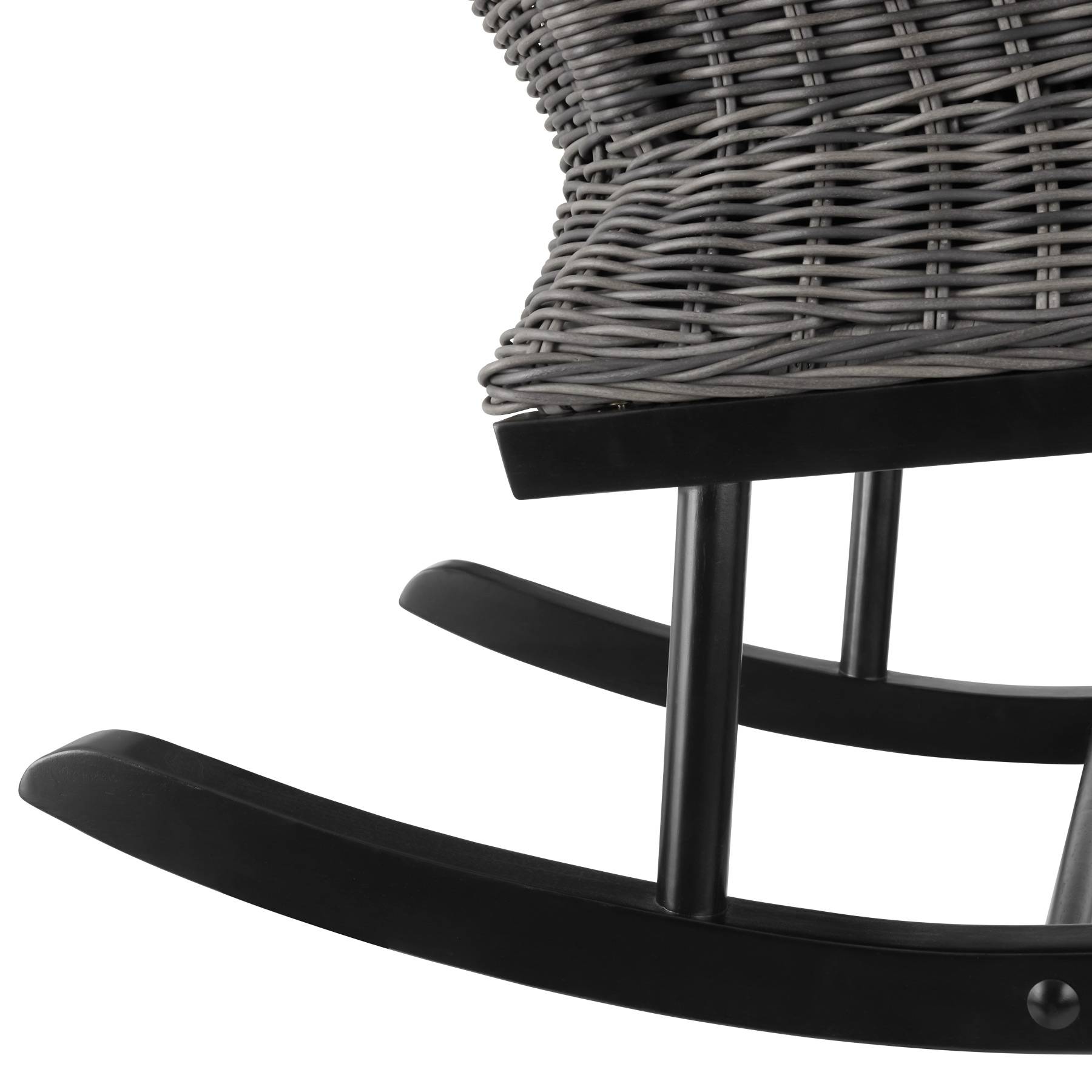 Rattan Schaukelstuhl Rovigo mit Fussbank Vibo