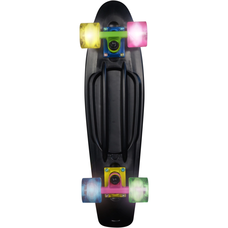 AUTHENTIC SPORTS Skateboard fun NEON mit Leuchtrollen