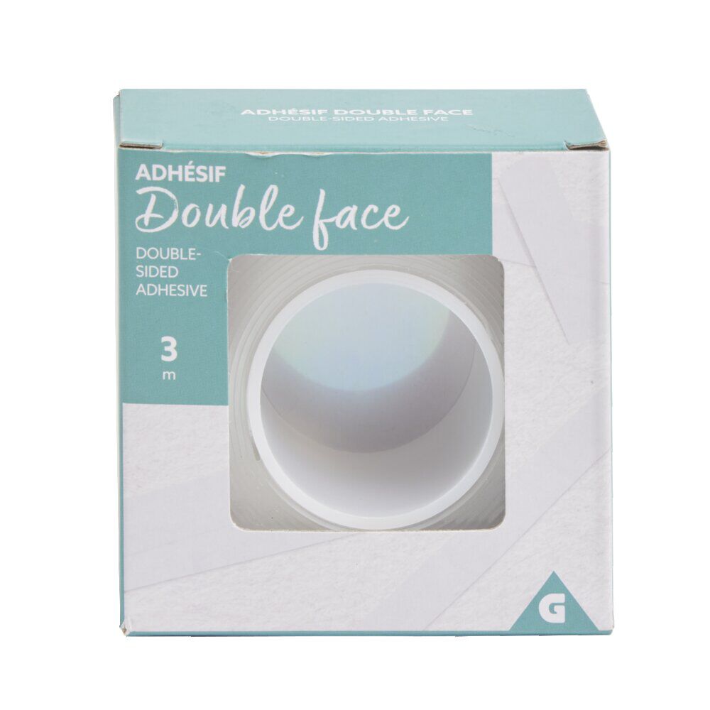Ruban adhésif double face transparent