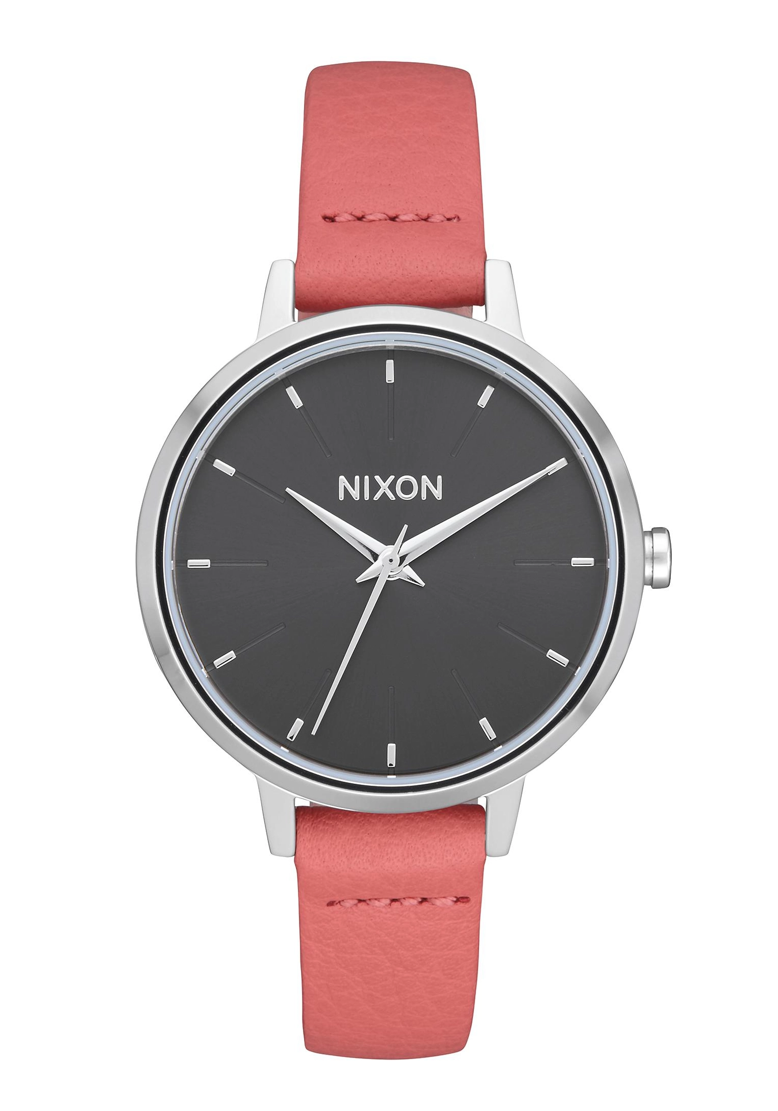 Nixon The Medium Kensington Leather Silver / Black / Red