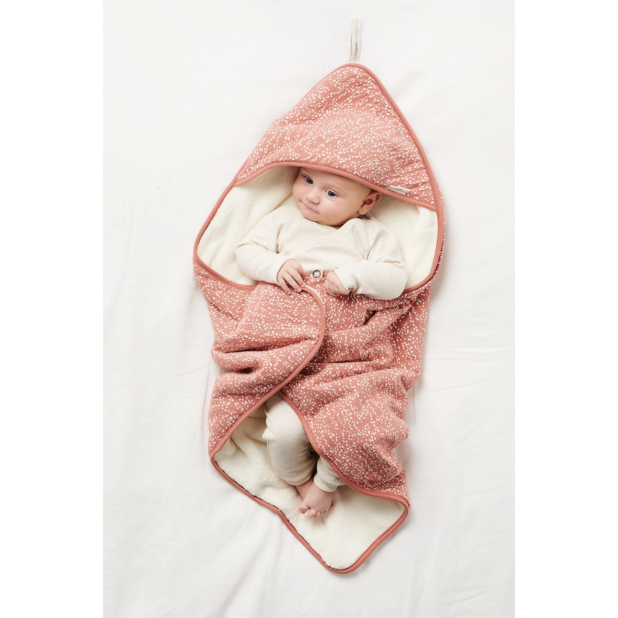Noppies Wickeltuch Teddy Fancy Dot 100x100 cm Brick Dust