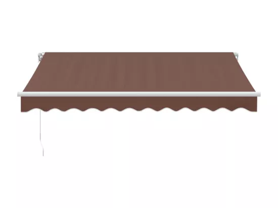 Auvent manuel rétractable marron 300x250 cm
