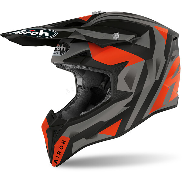 Airoh - Casque Wraap Sequel Gris Mat / Noir Mat / Orange