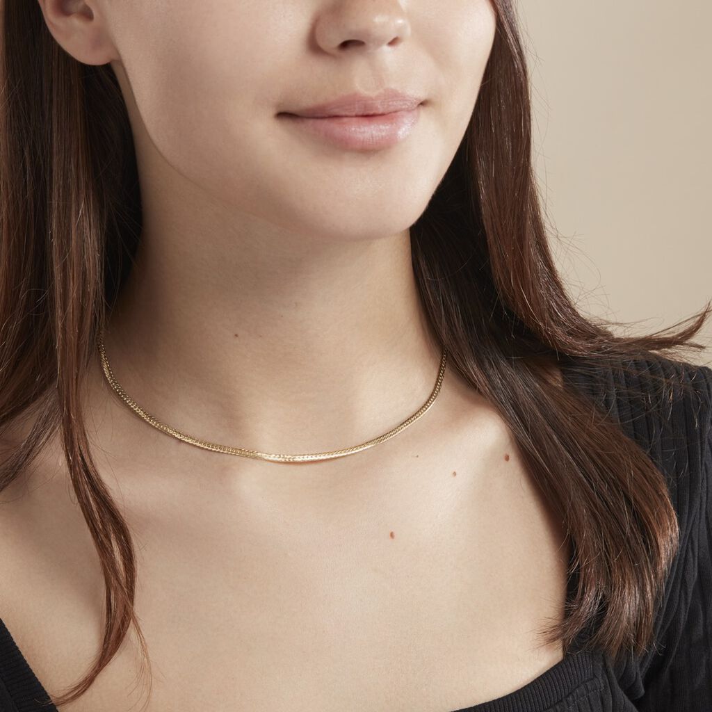 Collier Vanylleae Maille Anglaise Or Jaune