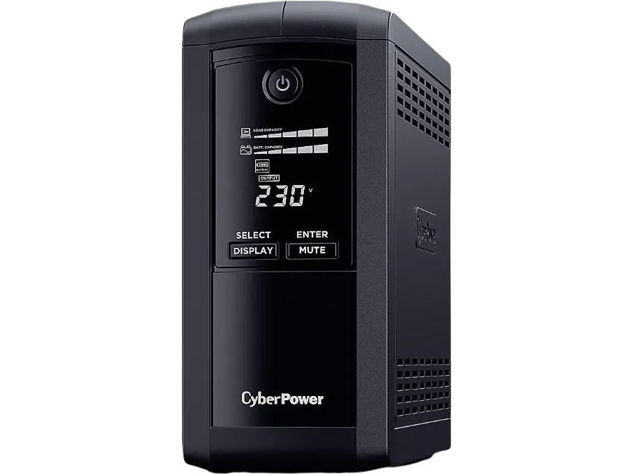 CyberPower Value Pro VP700EILCD - UPS - AC 230 V - 390 Watt - 700 VA - 1-faset - RS-232, USB - output-stikforbindelser: 6 - sort