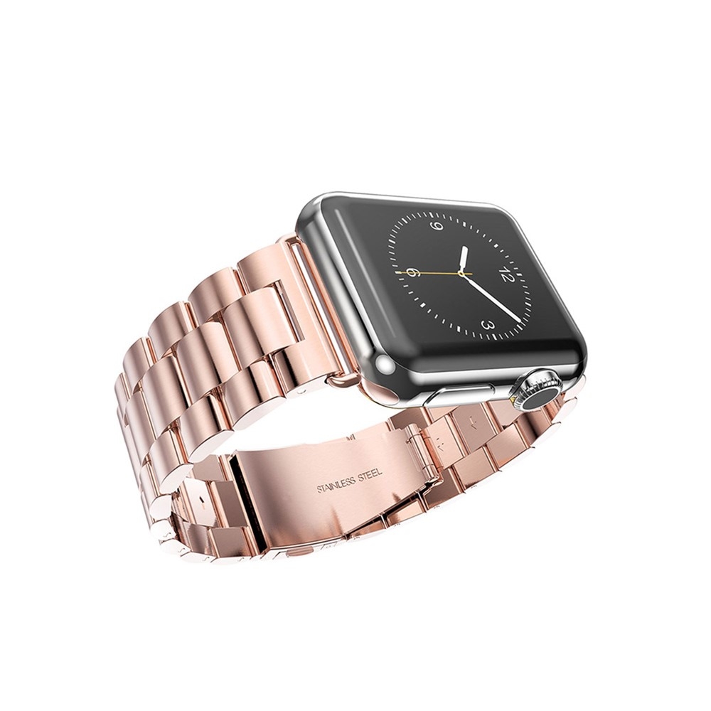 Apple Watch (49/46/45/44 mm) Klassisches Edelstahl Armband - Roségold