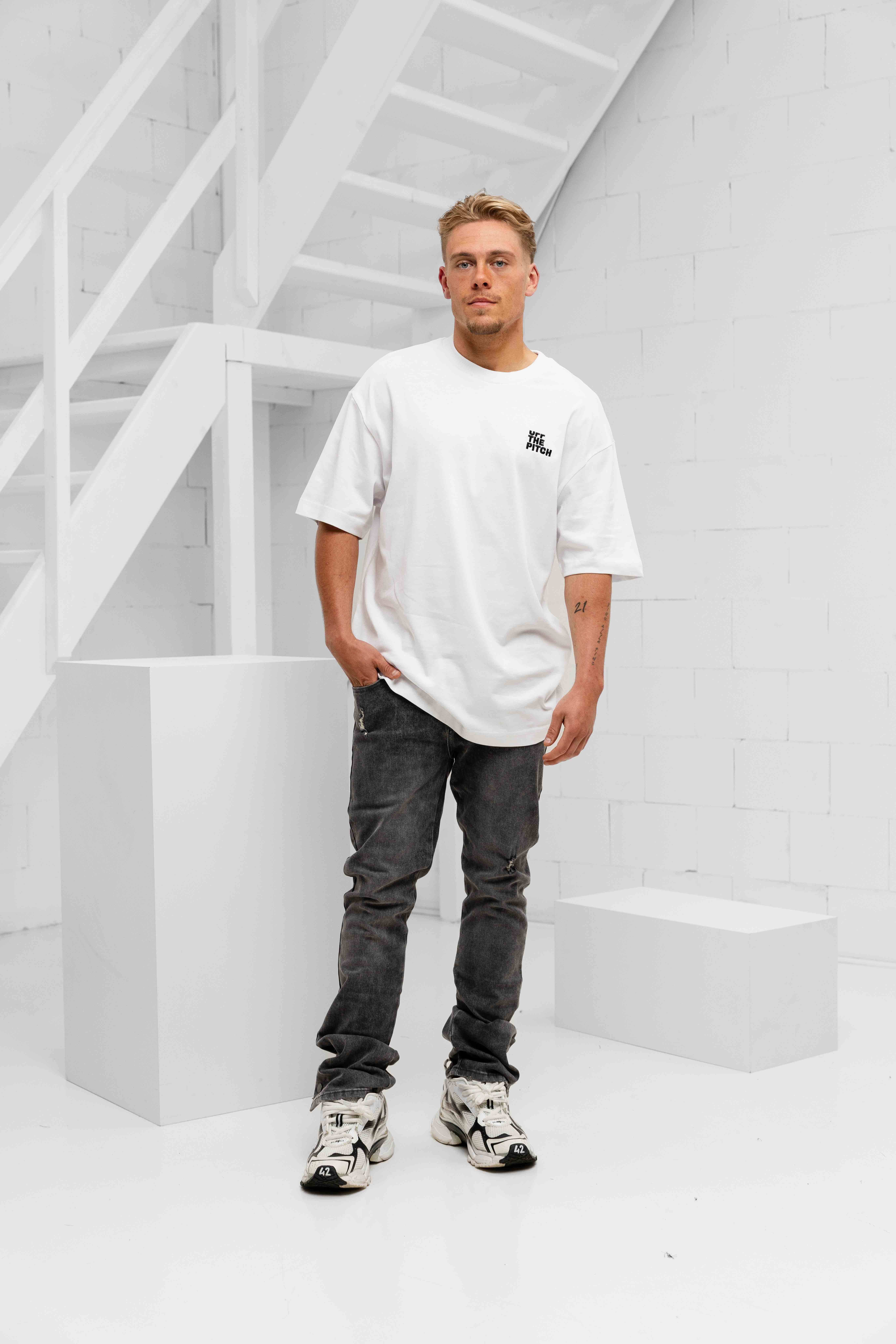 Off The Pitch Counter T-Shirt Heren Wit