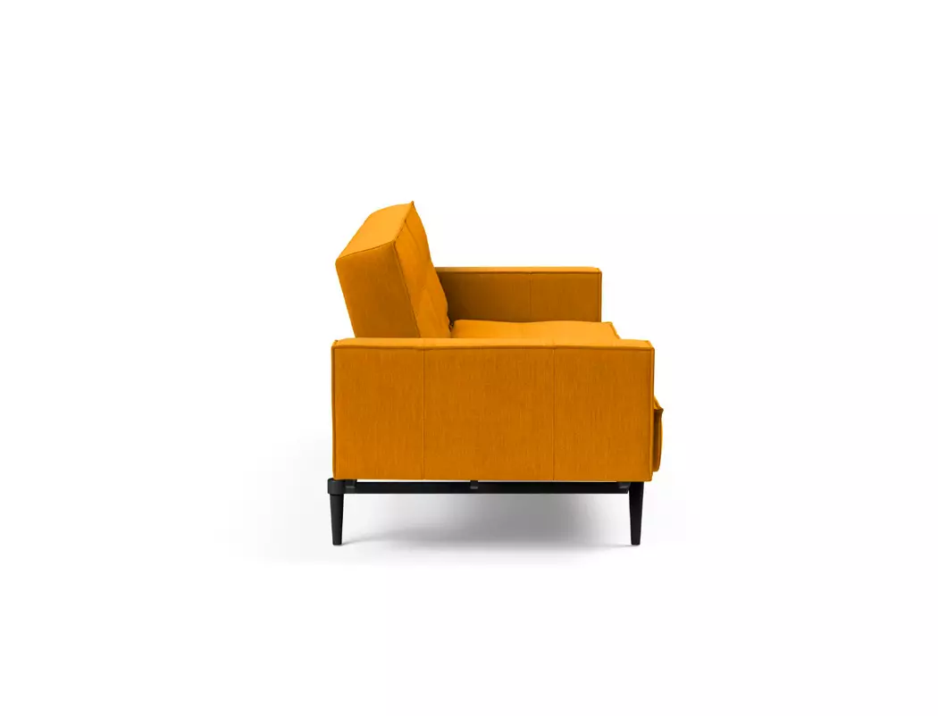 Schlafsofa mit Armlehnen Splitback Styletto schwarz